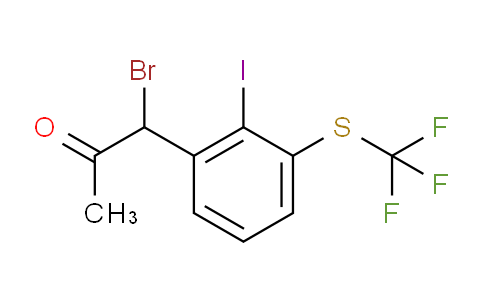 CAS No. 1805715-26-7, 1-Bromo-1-(2-iodo-3-(trifluoromethylthio)phenyl)propan-2-one