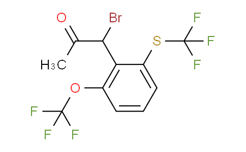 CAS No. 1806395-36-7, 1-Bromo-1-(2-(trifluoromethoxy)-6-(trifluoromethylthio)phenyl)propan-2-one