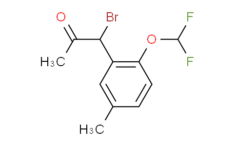 CAS No. 1804086-50-7, 1-Bromo-1-(2-(difluoromethoxy)-5-methylphenyl)propan-2-one