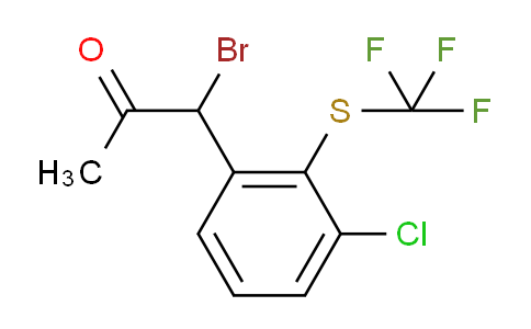 CAS No. 1806632-75-6, 1-Bromo-1-(3-chloro-2-(trifluoromethylthio)phenyl)propan-2-one