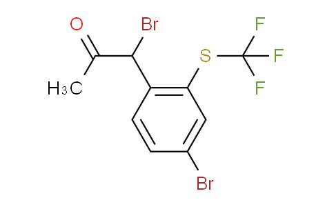 CAS No. 1803867-85-7, 1-Bromo-1-(4-bromo-2-(trifluoromethylthio)phenyl)propan-2-one