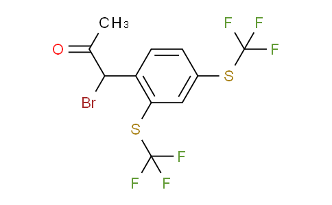 CAS No. 1804038-39-8, 1-(2,4-Bis(trifluoromethylthio)phenyl)-1-bromopropan-2-one