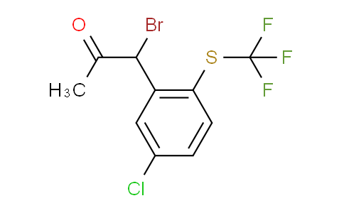 CAS No. 1804131-40-5, 1-Bromo-1-(5-chloro-2-(trifluoromethylthio)phenyl)propan-2-one