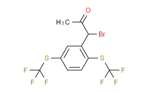 CAS No. 1807074-24-3, 1-(2,5-Bis(trifluoromethylthio)phenyl)-1-bromopropan-2-one