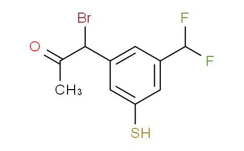 CAS No. 1806676-04-9, 1-Bromo-1-(3-(difluoromethyl)-5-mercaptophenyl)propan-2-one