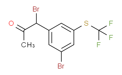 CAS No. 1805721-28-1, 1-Bromo-1-(3-bromo-5-(trifluoromethylthio)phenyl)propan-2-one