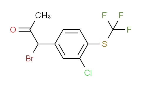 CAS No. 1806574-36-6, 1-Bromo-1-(3-chloro-4-(trifluoromethylthio)phenyl)propan-2-one
