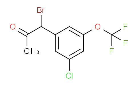 CAS No. 1804078-57-6, 1-Bromo-1-(3-chloro-5-(trifluoromethoxy)phenyl)propan-2-one