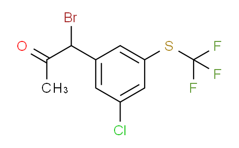 CAS No. 1805838-60-1, 1-Bromo-1-(3-chloro-5-(trifluoromethylthio)phenyl)propan-2-one