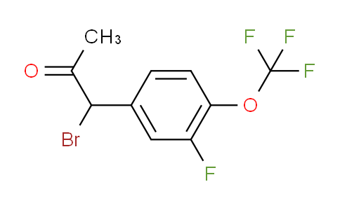CAS No. 1804254-30-5, 1-Bromo-1-(3-fluoro-4-(trifluoromethoxy)phenyl)propan-2-one