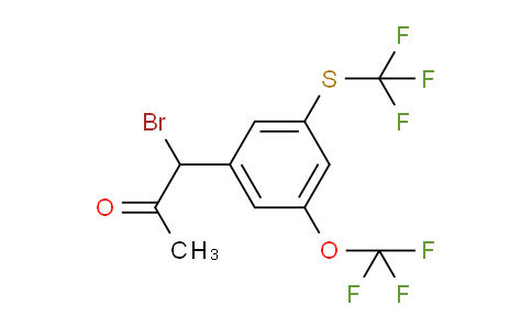 CAS No. 1805762-06-4, 1-Bromo-1-(3-(trifluoromethoxy)-5-(trifluoromethylthio)phenyl)propan-2-one