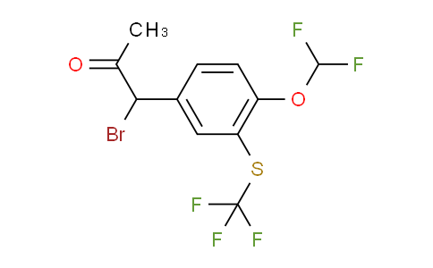 CAS No. 1805762-88-2, 1-Bromo-1-(4-(difluoromethoxy)-3-(trifluoromethylthio)phenyl)propan-2-one