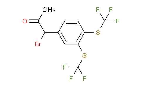 CAS No. 1806361-14-7, 1-(3,4-Bis(trifluoromethylthio)phenyl)-1-bromopropan-2-one