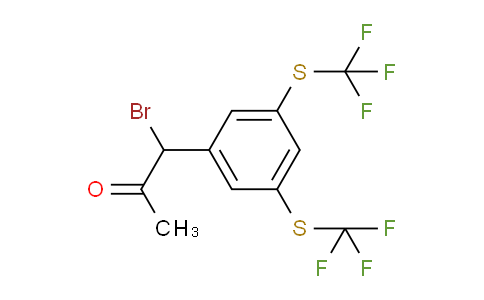 CAS No. 1806541-81-0, 1-(3,5-Bis(trifluoromethylthio)phenyl)-1-bromopropan-2-one