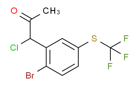 CAS No. 1803868-09-8, 1-(2-Bromo-5-(trifluoromethylthio)phenyl)-1-chloropropan-2-one