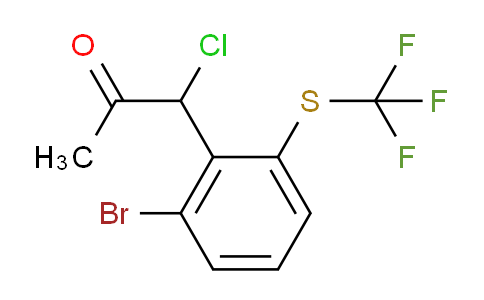 CAS No. 1803745-47-2, 1-(2-Bromo-6-(trifluoromethylthio)phenyl)-1-chloropropan-2-one