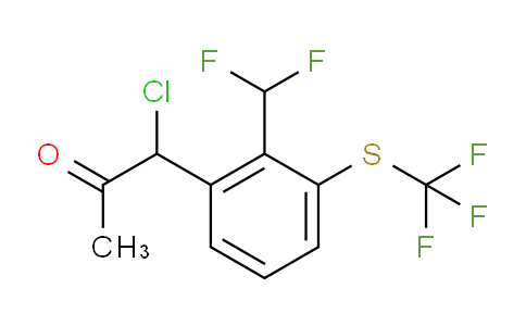 CAS No. 1805737-96-5, 1-Chloro-1-(2-(difluoromethyl)-3-(trifluoromethylthio)phenyl)propan-2-one