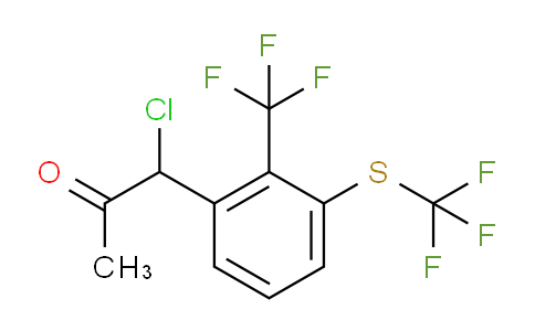 CAS No. 1806654-43-2, 1-Chloro-1-(2-(trifluoromethyl)-3-(trifluoromethylthio)phenyl)propan-2-one