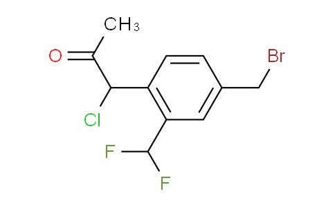 CAS No. 1804169-70-7, 1-(4-(Bromomethyl)-2-(difluoromethyl)phenyl)-1-chloropropan-2-one