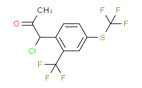 CAS No. 1805700-06-4, 1-Chloro-1-(2-(trifluoromethyl)-4-(trifluoromethylthio)phenyl)propan-2-one