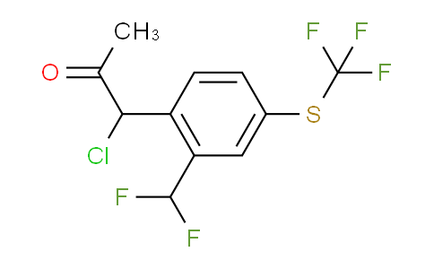 CAS No. 1806675-86-4, 1-Chloro-1-(2-(difluoromethyl)-4-(trifluoromethylthio)phenyl)propan-2-one