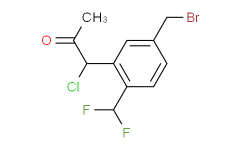CAS No. 1804230-70-3, 1-(5-(Bromomethyl)-2-(difluoromethyl)phenyl)-1-chloropropan-2-one