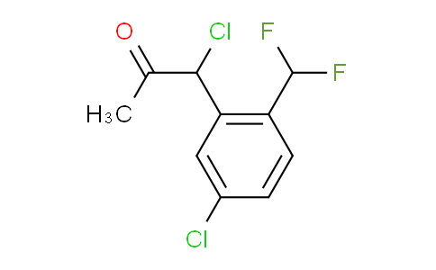 CAS No. 1804089-47-1, 1-Chloro-1-(5-chloro-2-(difluoromethyl)phenyl)propan-2-one