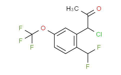CAS No. 1804282-78-7, 1-Chloro-1-(2-(difluoromethyl)-5-(trifluoromethoxy)phenyl)propan-2-one