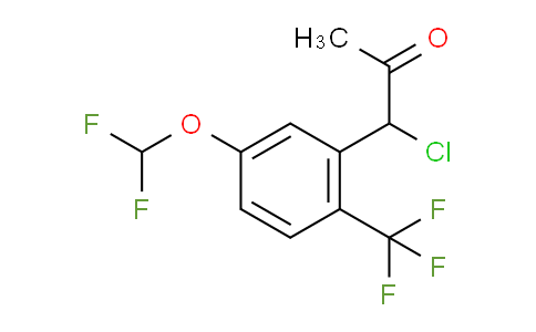 CAS No. 1803889-29-3, 1-Chloro-1-(5-(difluoromethoxy)-2-(trifluoromethyl)phenyl)propan-2-one