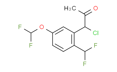 CAS No. 1803888-80-3, 1-Chloro-1-(5-(difluoromethoxy)-2-(difluoromethyl)phenyl)propan-2-one