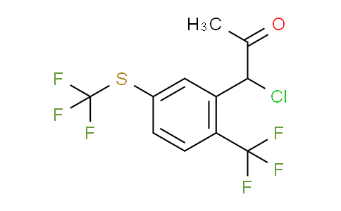 CAS No. 1804250-06-3, 1-Chloro-1-(2-(trifluoromethyl)-5-(trifluoromethylthio)phenyl)propan-2-one