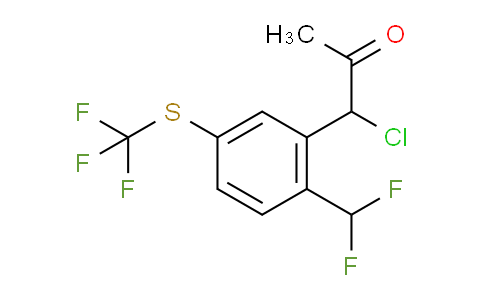 CAS No. 1804164-84-8, 1-Chloro-1-(2-(difluoromethyl)-5-(trifluoromethylthio)phenyl)propan-2-one