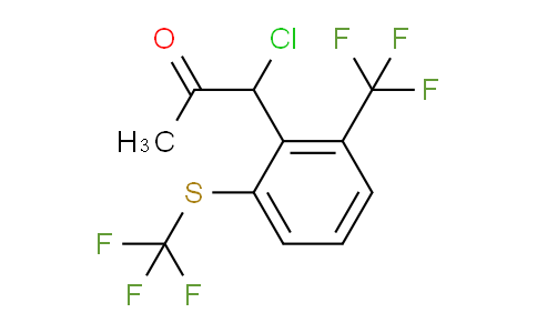 CAS No. 1805910-59-1, 1-Chloro-1-(2-(trifluoromethyl)-6-(trifluoromethylthio)phenyl)propan-2-one