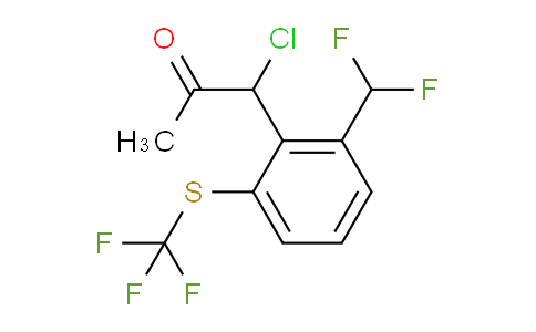 CAS No. 1805711-46-9, 1-Chloro-1-(2-(difluoromethyl)-6-(trifluoromethylthio)phenyl)propan-2-one