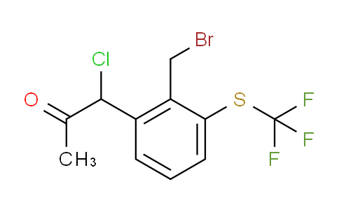 CAS No. 1806549-14-3, 1-(2-(Bromomethyl)-3-(trifluoromethylthio)phenyl)-1-chloropropan-2-one