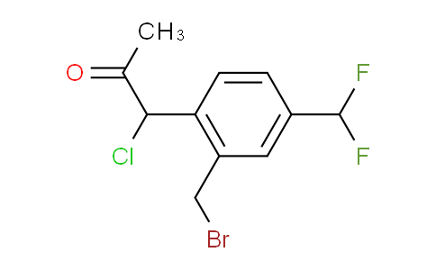CAS No. 1804265-15-3, 1-(2-(Bromomethyl)-4-(difluoromethyl)phenyl)-1-chloropropan-2-one