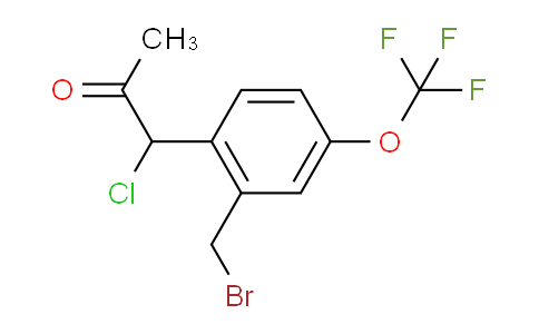 CAS No. 1804264-35-4, 1-(2-(Bromomethyl)-4-(trifluoromethoxy)phenyl)-1-chloropropan-2-one