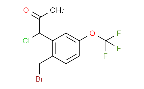 CAS No. 1804066-97-4, 1-(2-(Bromomethyl)-5-(trifluoromethoxy)phenyl)-1-chloropropan-2-one