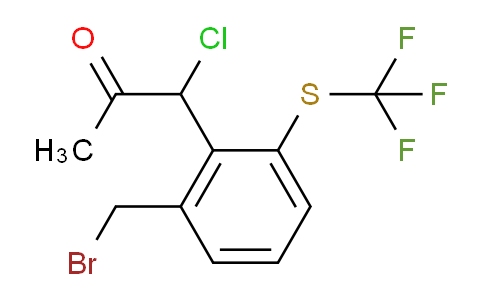CAS No. 1806442-19-2, 1-(2-(Bromomethyl)-6-(trifluoromethylthio)phenyl)-1-chloropropan-2-one
