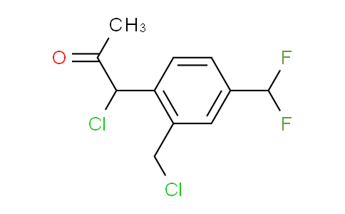 CAS No. 1804211-98-0, 1-Chloro-1-(2-(chloromethyl)-4-(difluoromethyl)phenyl)propan-2-one