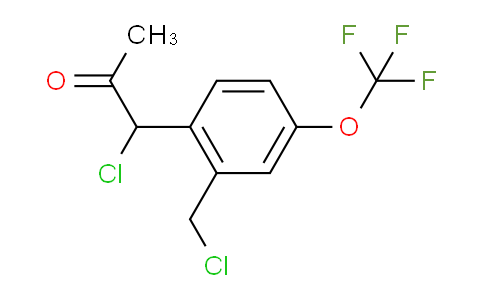 CAS No. 1804181-49-4, 1-Chloro-1-(2-(chloromethyl)-4-(trifluoromethoxy)phenyl)propan-2-one