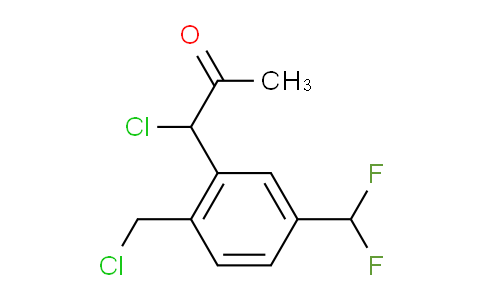 CAS No. 1804076-28-5, 1-Chloro-1-(2-(chloromethyl)-5-(difluoromethyl)phenyl)propan-2-one