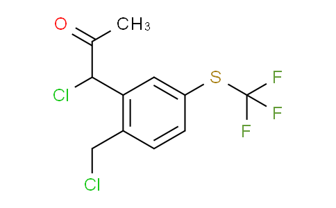 CAS No. 1803881-27-7, 1-Chloro-1-(2-(chloromethyl)-5-(trifluoromethylthio)phenyl)propan-2-one