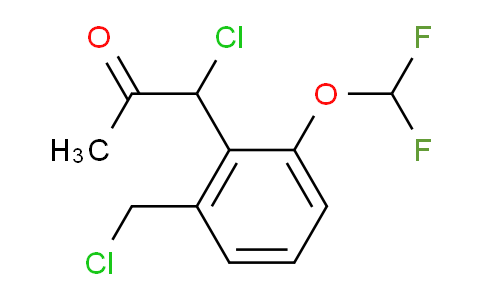CAS No. 1804092-64-5, 1-Chloro-1-(2-(chloromethyl)-6-(difluoromethoxy)phenyl)propan-2-one