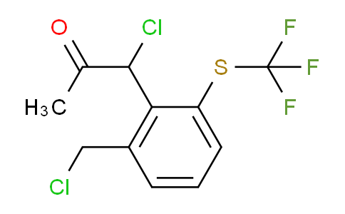 CAS No. 1804134-49-3, 1-Chloro-1-(2-(chloromethyl)-6-(trifluoromethylthio)phenyl)propan-2-one