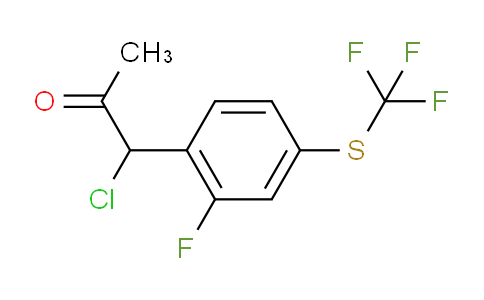 CAS No. 1805723-36-7, 1-Chloro-1-(2-fluoro-4-(trifluoromethylthio)phenyl)propan-2-one