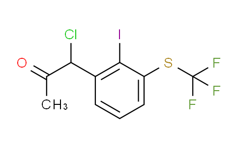 CAS No. 1806698-08-7, 1-Chloro-1-(2-iodo-3-(trifluoromethylthio)phenyl)propan-2-one