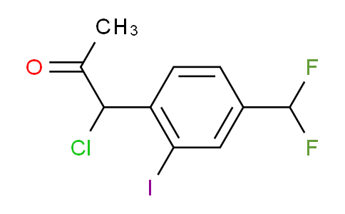 CAS No. 1804041-12-0, 1-Chloro-1-(4-(difluoromethyl)-2-iodophenyl)propan-2-one