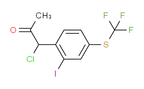 CAS No. 1806462-64-5, 1-Chloro-1-(2-iodo-4-(trifluoromethylthio)phenyl)propan-2-one