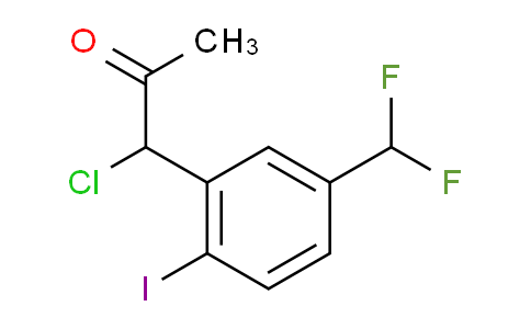 CAS No. 1804159-75-8, 1-Chloro-1-(5-(difluoromethyl)-2-iodophenyl)propan-2-one